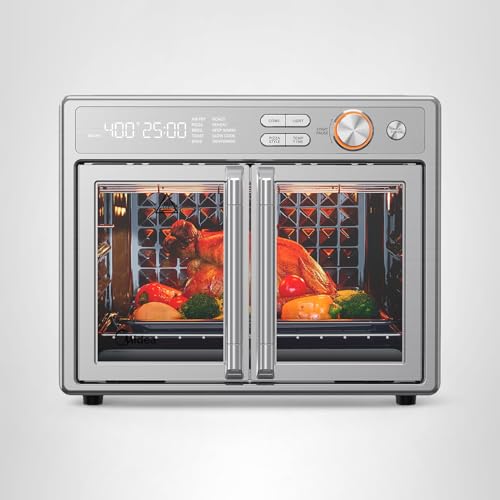Midea Flexify Pro Oven: air fryer combo, 26.4QT capacity, 450°F fast cooking, French door design, versatile countertop oven.