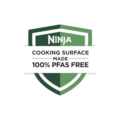 Ninja SL201 Air Fryer: 8QT dual basket, space-saving, 6-in-1 cooking, ideal for family meals, easy cleaning.