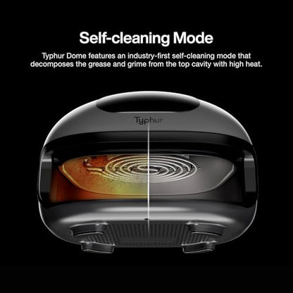 Typhur Dome 2 Air Fryer: smart air fryer with dual heating, self-cleaning, fits pizza, quiet and efficient.
