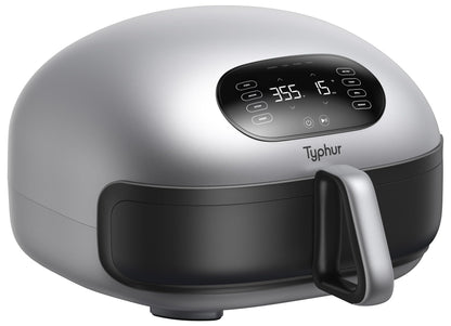 Typhur Dome 2 Air Fryer: smart air fryer with dual heating, self-cleaning, fits pizza, quiet and efficient.