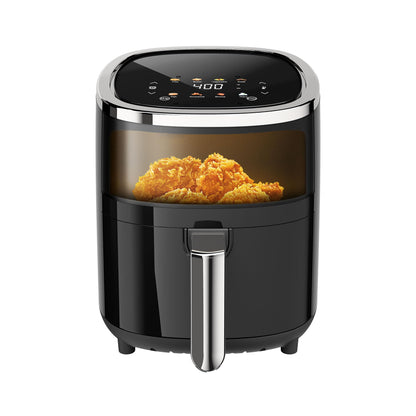 WHUTO Compact Air Fryer: 4.2QT, 9-in-1 functions, touchscreen, view window, compact and easy to use.
