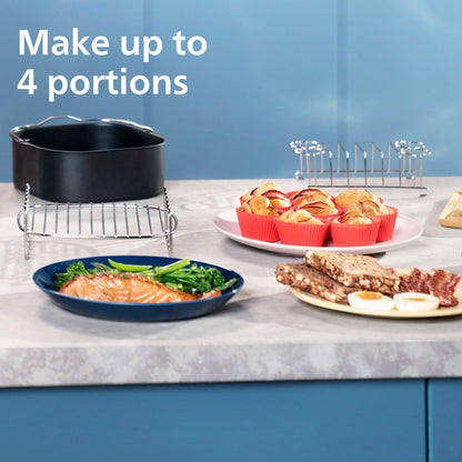 Philips Dual Basket Air Fryer - Healthy, Fast, and Versatile Cooking, 9.5QT Capacity, Touchscreen, 2-Drawer Design (NA350/00)