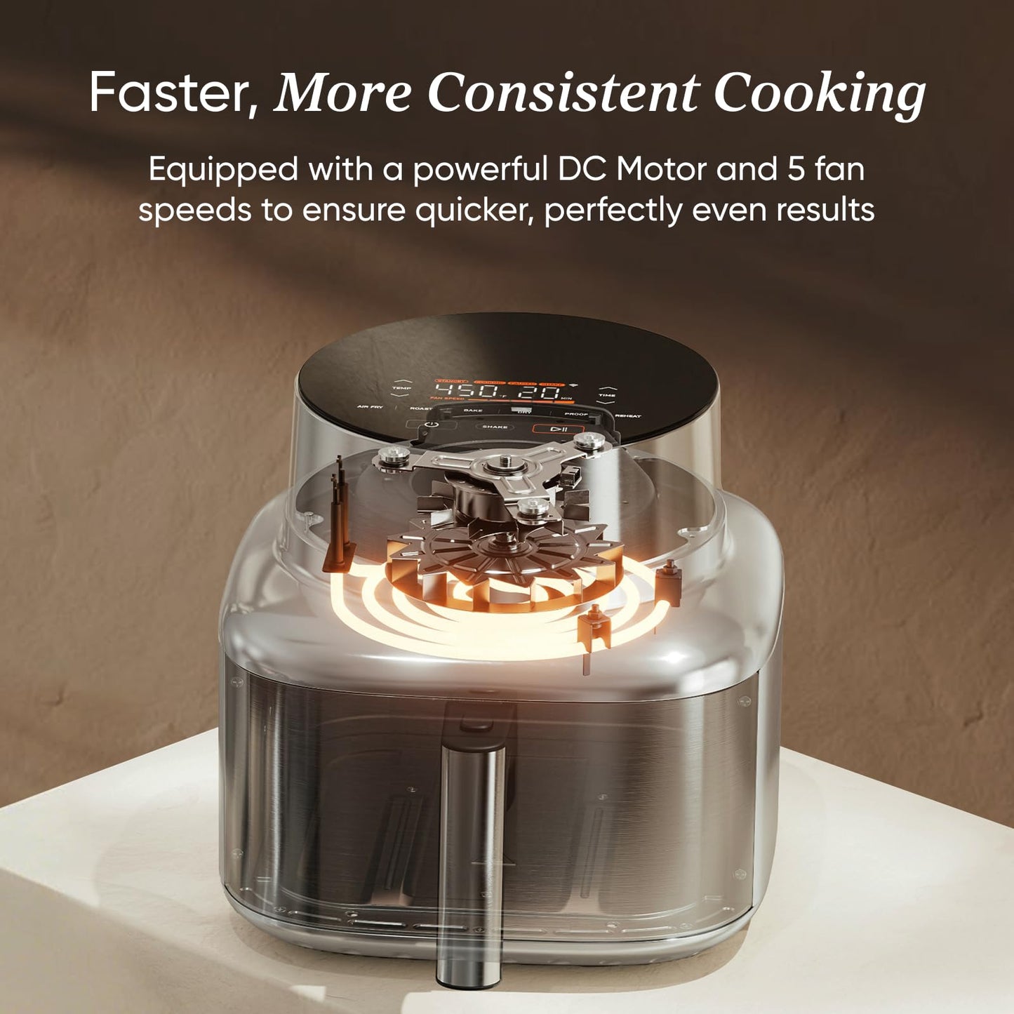 Cosori Iconic Air Fryer: 6.5QT, smart functions, PFAS-free coating, 450°F cooking, versatile and consistent results.