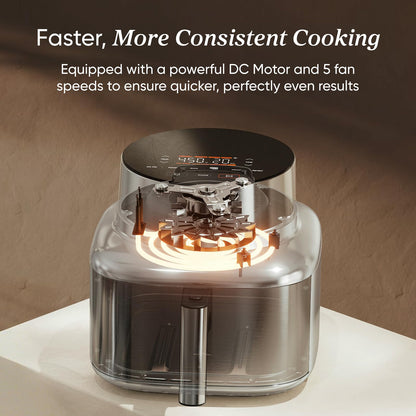Cosori Iconic Air Fryer: 6.5QT, smart functions, PFAS-free coating, 450°F cooking, versatile and consistent results.