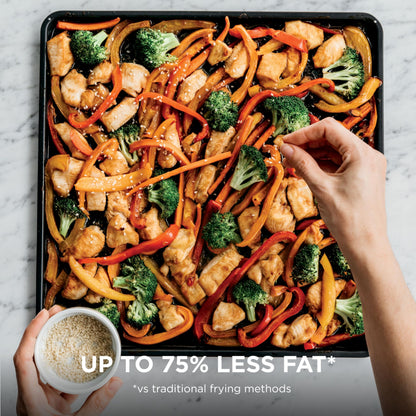 Ninja SP101 Oven: digital 8-in-1 air fryer oven, XL capacity, flip-up design, fast cooking with multiple accessories.